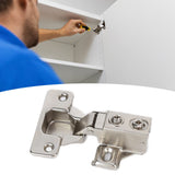 35mm Cabinet Hinge ShortArm Hydraulic FullOverlay Corner Hinge with Narrow Side Panels for Home