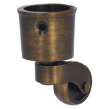 Round Cup Caster Zinc Alloy Vintage Matt Exquisite Sturdy Durable Stable Silent Wheel Dia Swivel - Front View