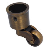 Round Cup Caster Zinc Alloy Vintage Matt Exquisite Sturdy Durable Stable Silent Wheel Dia Swivel - Rear View