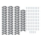 60 Set 2in 1 Furniture Concealed Connector Slide Buckle Fastener for Cabinet Wardrobe Combination AccessoriesHalf Pass