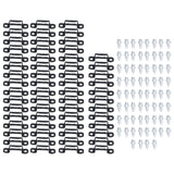 60 Set 2in 1 Furniture Concealed Connector Slide Buckle Fastener for Cabinet Wardrobe Combination AccessoriesAll Pass