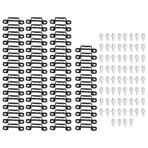 60 Set 2in 1 Furniture Concealed Connector Slide Buckle Fastener for Cabinet Wardrobe Combination AccessoriesAll Pass