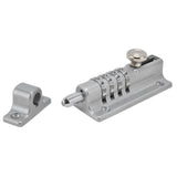 Combination Locking Bolt Safe Password Durable Rust Resistant Coating 4 Digit Lock Bolt for Pool Gate Fence FarmSilver - Close-Up Angle