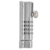 Combination Locking Bolt Safe Password Durable Rust Resistant Coating 4 Digit Lock Bolt for Pool Gate Fence FarmSilver