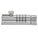 Combination Locking Bolt Safe Password Durable Rust Resistant Coating 4 Digit Lock Bolt for Pool Gate Fence FarmSilver