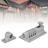 Combination Locking Bolt Safe Password Durable Rust Resistant Coating 4 Digit Lock Bolt for Pool Gate Fence FarmSilver