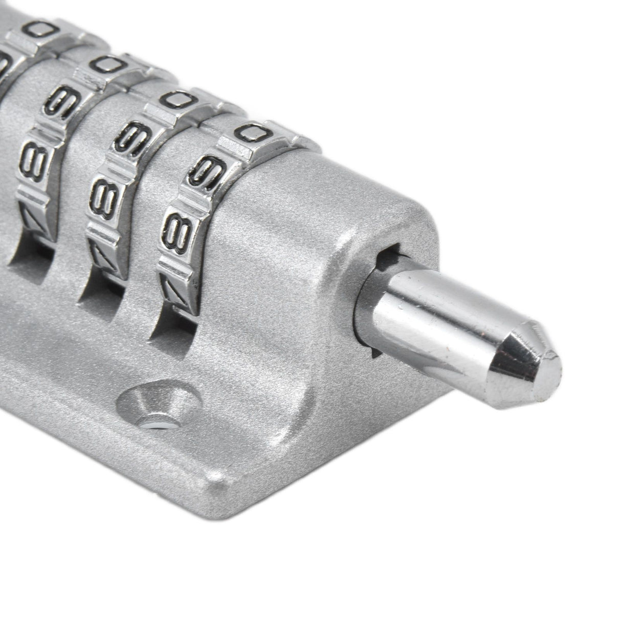 Combination Locking Bolt Safe Password Durable Rust Resistant Coating 4 Digit Lock Bolt for Pool Gate Fence FarmSilver