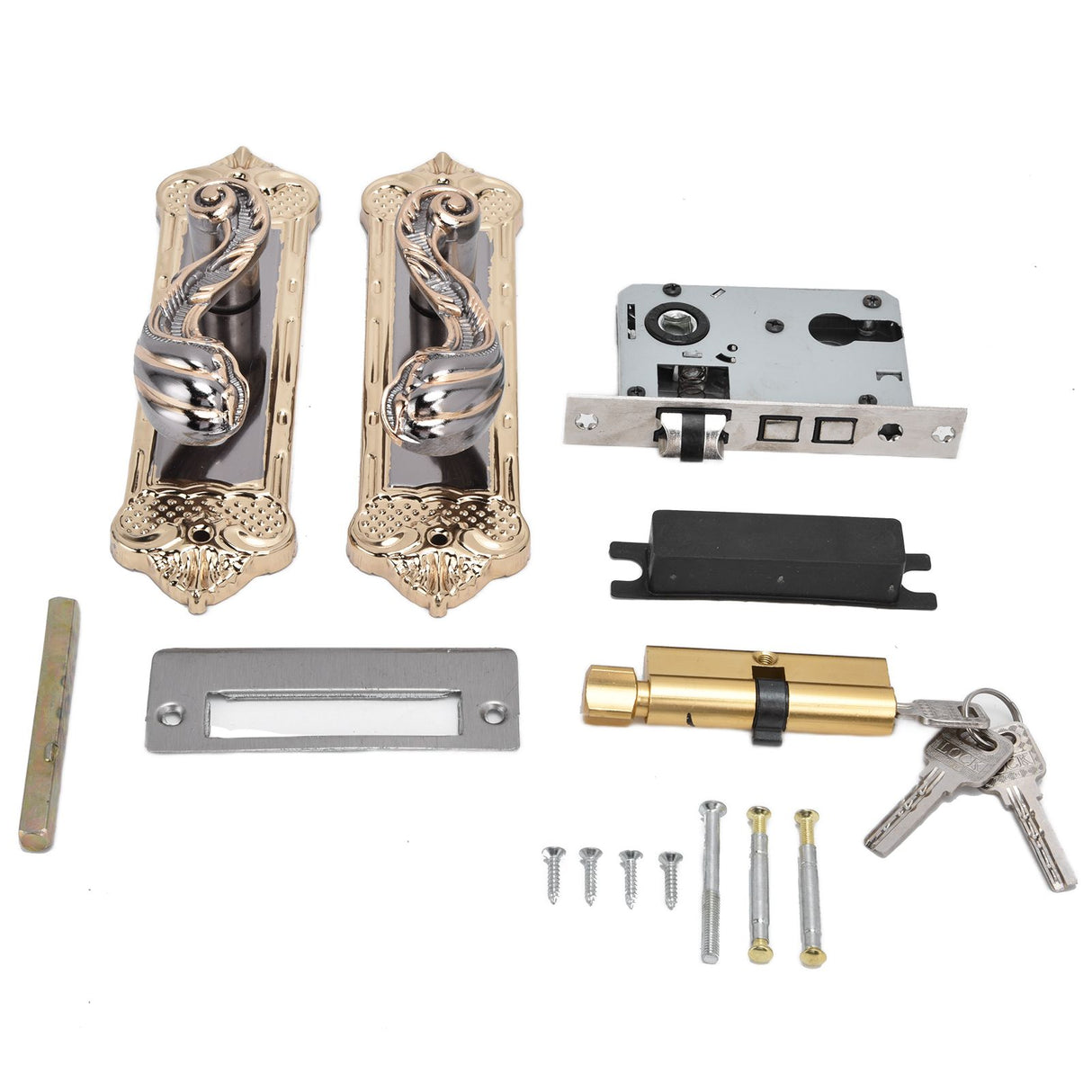 Door Handle Lock Silent Lock Bearing Safety Lever Handle Reversible Bedroom Door Lock