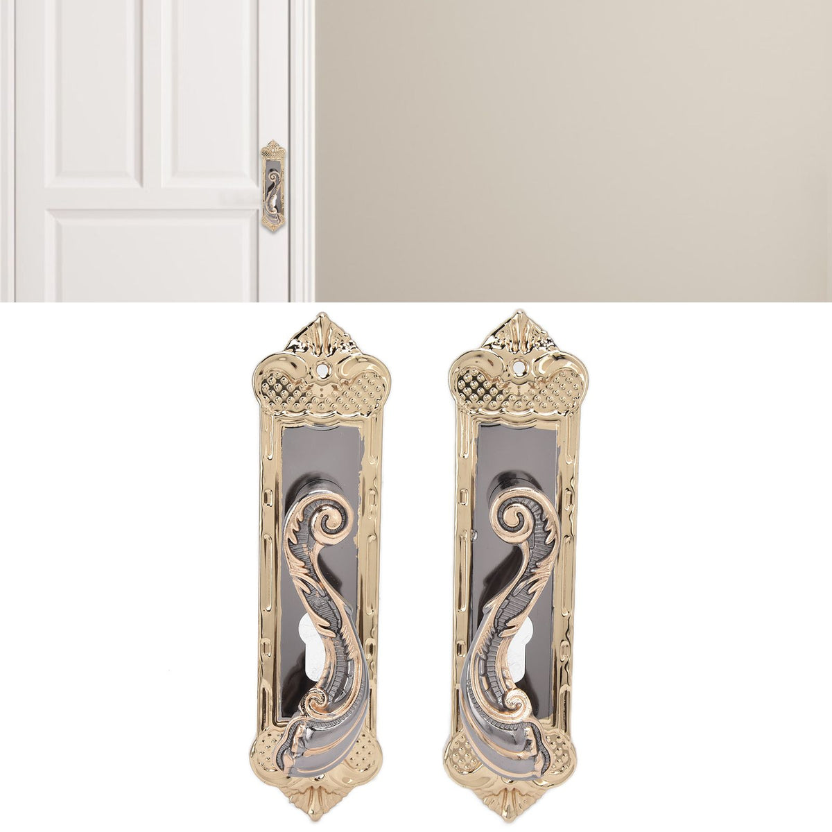 Door Handle Lock Silent Lock Bearing Safety Lever Handle Reversible Bedroom Door Lock
