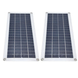 2x10W Solar Panels Kit with 30A Controller Photovoltaic Module USB 5V for RV Boat Emergency Charging