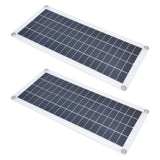 2x10W Solar Panels Kit with 30A Controller Photovoltaic Module USB 5V for RV Boat Emergency Charging - 45-Degree Angle