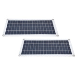 2x10W Solar Panels Kit with 30A Controller Photovoltaic Module USB 5V for RV Boat Emergency Charging