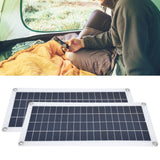 2x10W Solar Panels Kit with 30A Controller Photovoltaic Module USB 5V for RV Boat Emergency Charging