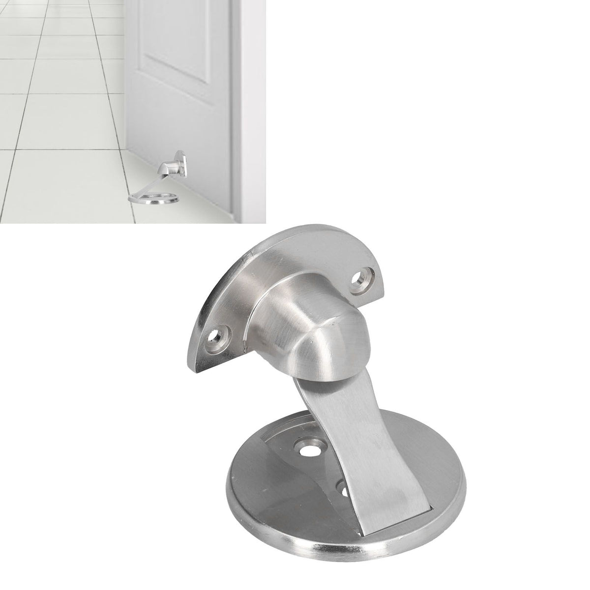 Stainless Steel Magnetic Door Stop Catch Holder Magnet Door Stopper No Drilling for Home Improvement