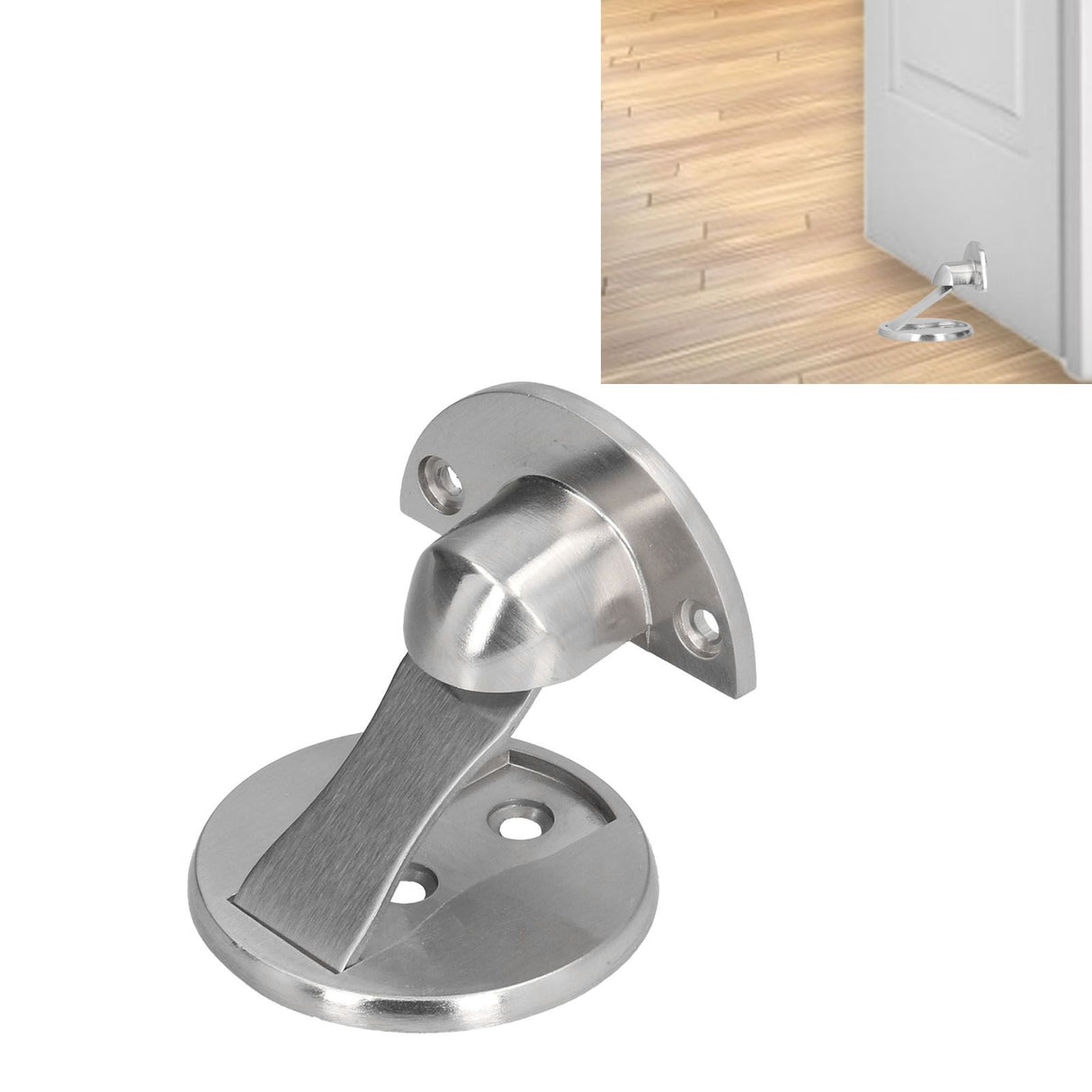 Stainless Steel Magnetic Door Stop Catch Holder Magnet Door Stopper No Drilling for Home Improvement