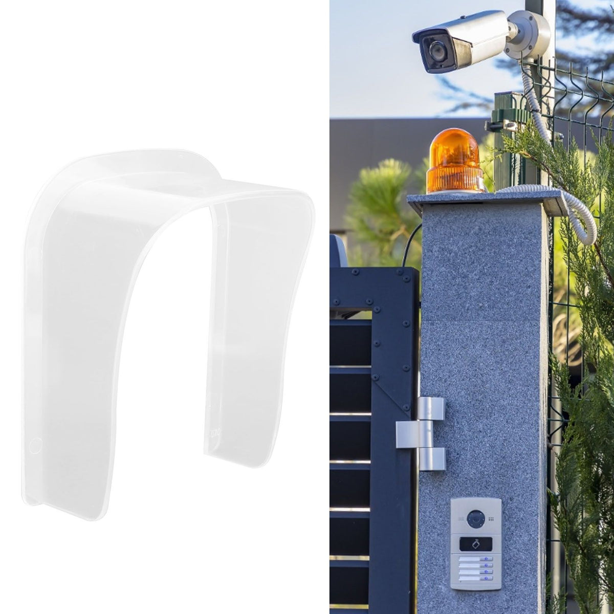 Transparent Doorbell Waterproof Shell PV Rainproof and Sunproof Cover for Door Viewer and Fingerprint Device