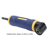 1/4in Right Angle Drill Adapter 90° Angle Hex Shank Screwdriver Drill Bit Socket Holder
