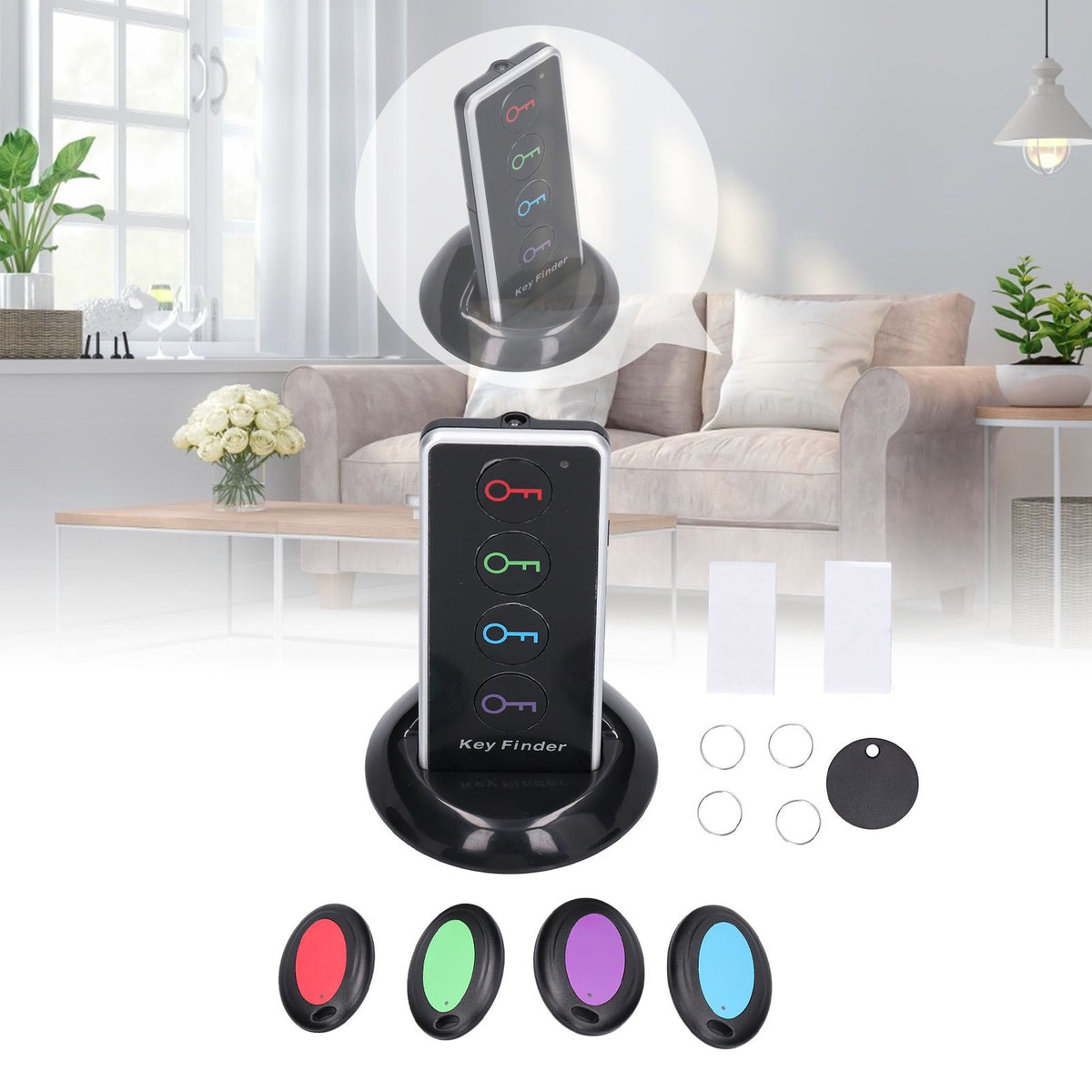 Key Finder Locator 1 Control 4 Wireless Simple Portable Battery Powered Remote Control Item Locator