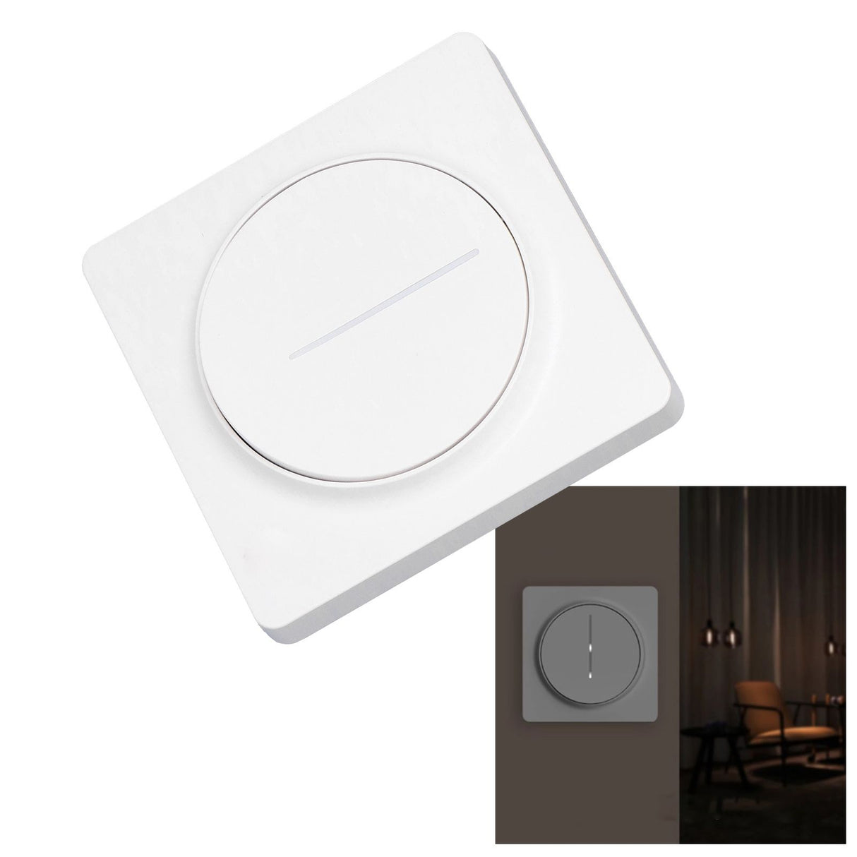 100‑240V Intelligent Dimmer Switch Wall Mounted WIFI APP Remote Control Dimming Panel for Home Use