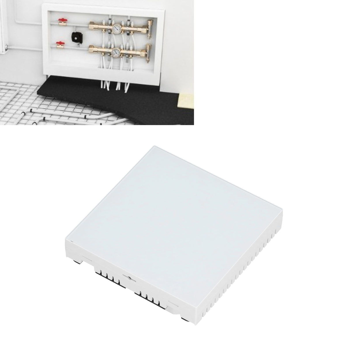 For Tuya WiFi Electric Heating Thermostat Intelligent Temperature Controller Phone APP Control White(3A For Water Heating Wall Furnace AC230V 50/60Hz)