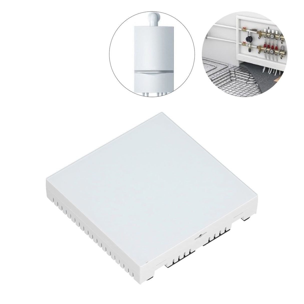 For Tuya WiFi Electric Heating Thermostat Intelligent Temperature Controller Phone APP Control White(3A For Water Heating Wall Furnace AC230V 50/60Hz)