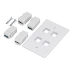 2 HD Multimedia Interface+2 USB3.0 Ports Panel Weld Free Audio Video Wall Outlet Plate Accessory