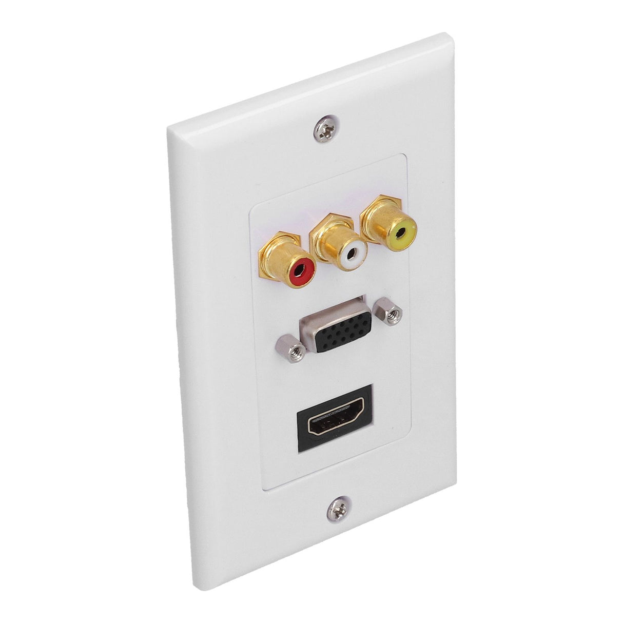 Audio Video Wall Socket ABS Wear Resistant Durable No Welding Required Integrated Multimedia Wall Panel