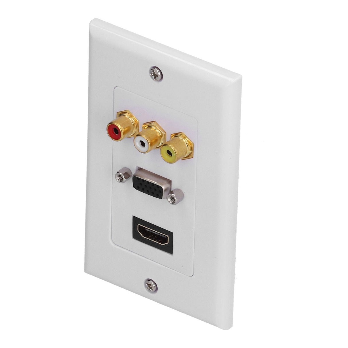 Audio Video Wall Socket ABS Wear Resistant Durable No Welding Required Integrated Multimedia Wall Panel
