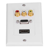 Audio Video Wall Socket ABS Wear Resistant Durable No Welding Required Integrated Multimedia Wall Panel - Top-Down View