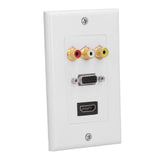 Audio Video Wall Socket ABS Wear Resistant Durable No Welding Required Integrated Multimedia Wall Panel
