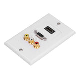 Audio Video Wall Socket ABS Wear Resistant Durable No Welding Required Integrated Multimedia Wall Panel - Close-Up Angle