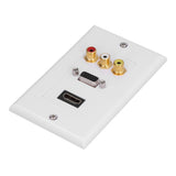 Audio Video Wall Socket ABS Wear Resistant Durable No Welding Required Integrated Multimedia Wall Panel - Low Angle