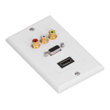 Audio Video Wall Socket ABS Wear Resistant Durable No Welding Required Integrated Multimedia Wall Panel
