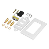 Audio Video Wall Socket ABS Wear Resistant Durable No Welding Required Integrated Multimedia Wall Panel - Extra Image