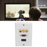 Audio Video Wall Socket ABS Wear Resistant Durable No Welding Required Integrated Multimedia Wall Panel