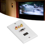 Audio Video Wall Socket ABS Wear Resistant Durable No Welding Required Integrated Multimedia Wall Panel