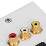 Audio Video Wall Socket ABS Wear Resistant Durable No Welding Required Integrated Multimedia Wall Panel