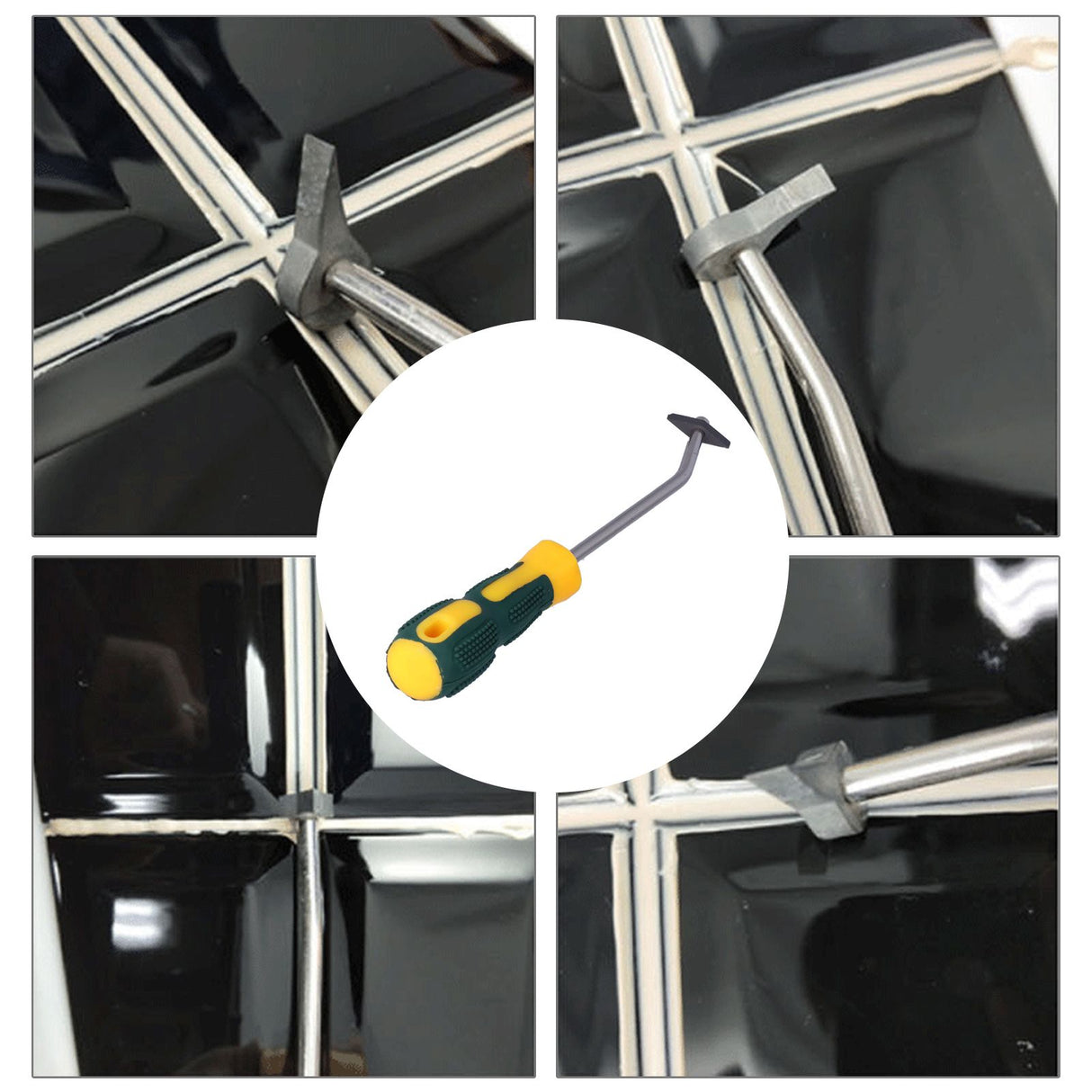 2Set Grout Removal Tool Stainless Steel Durable Efficient Portable Manual Grout Cleaner for Home Office