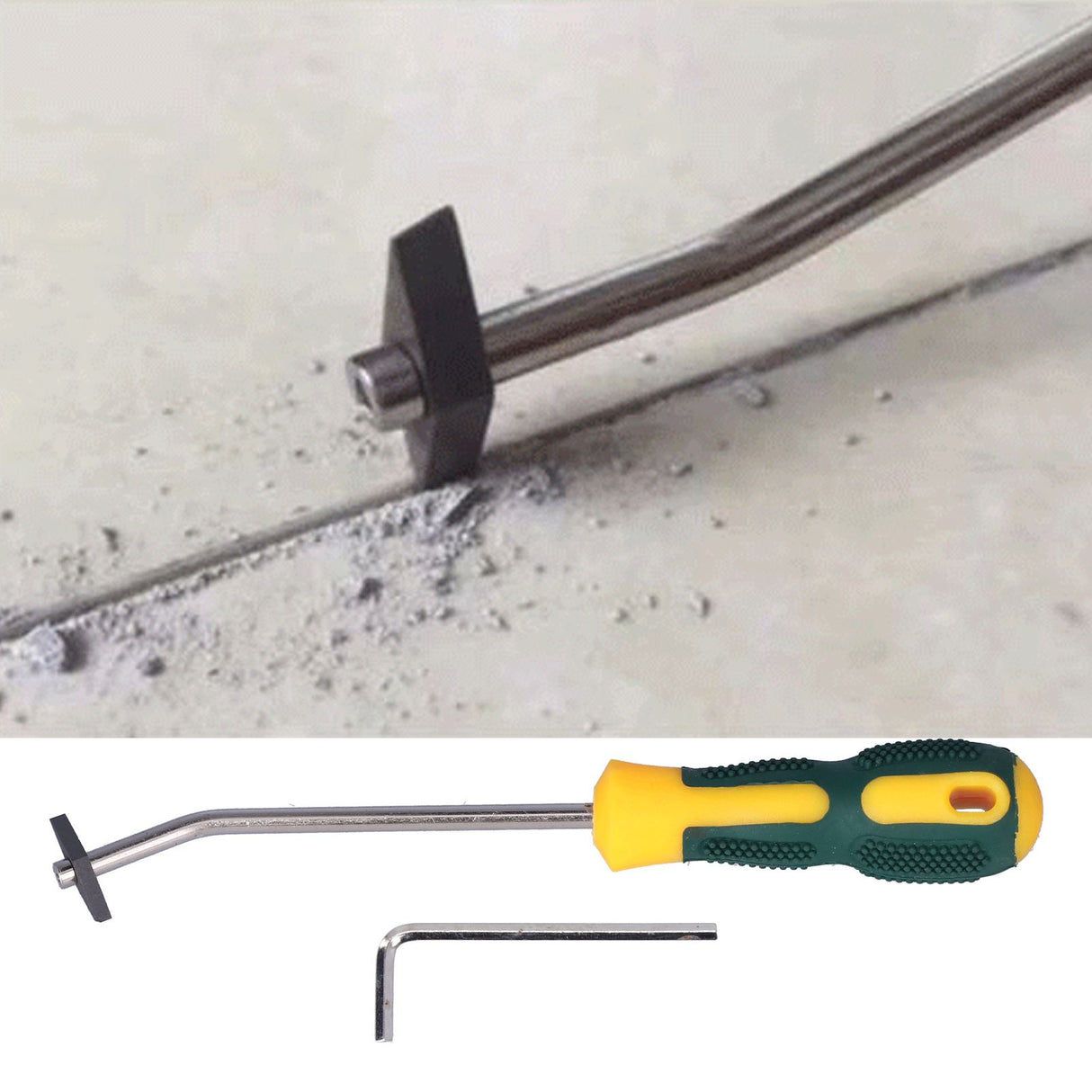 2Set Grout Removal Tool Stainless Steel Durable Efficient Portable Manual Grout Cleaner for Home Office