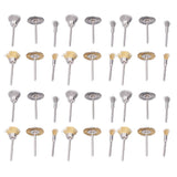 36PCs set Wire Polishing Wheel Pen Flat Bowl Shaped Steel Wire Wheel Brush Kit Accessories - Close-Up Angle