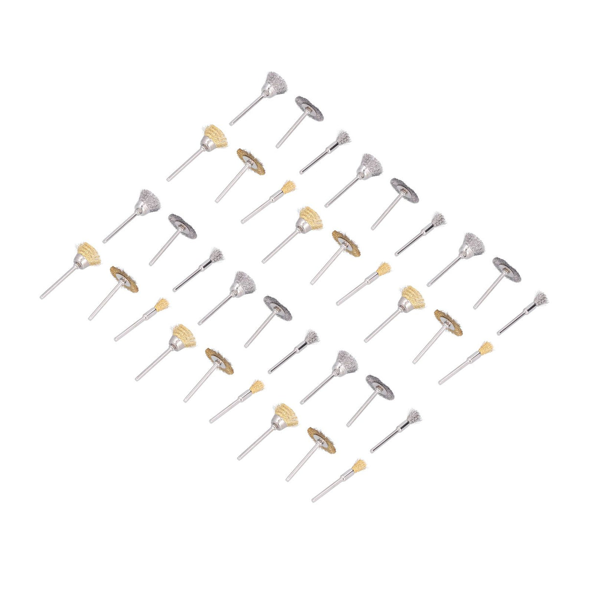 36PCs set Wire Polishing Wheel Pen Flat Bowl Shaped Steel Wire Wheel Brush Kit Accessories