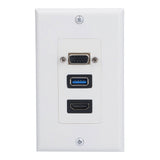 Audio Video Wall Socket 5 Gbps Embedded Installation Multimedia Port Composite Video Panel