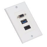 Audio Video Wall Socket 5 Gbps Embedded Installation Multimedia Port Composite Video Panel - Side View