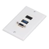 Audio Video Wall Socket 5 Gbps Embedded Installation Multimedia Port Composite Video Panel