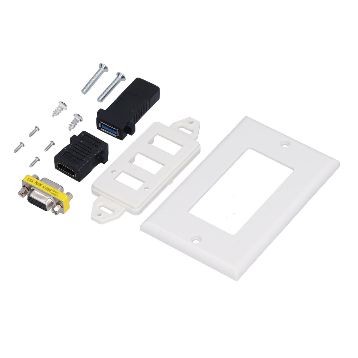 Audio Video Wall Socket 5 Gbps Embedded Installation Multimedia Port Composite Video Panel