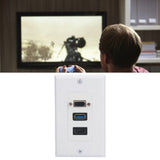 Audio Video Wall Socket 5 Gbps Embedded Installation Multimedia Port Composite Video Panel