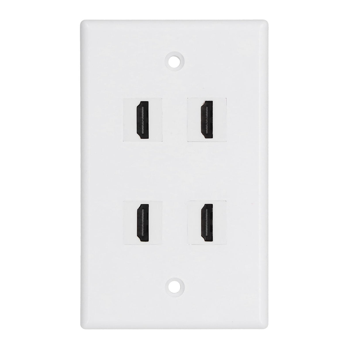 4 HD Multimedia Interface Wall Plate US Standard ABS Outlet Panel for AV Receiver Home Theater System