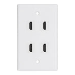 4 HD Multimedia Interface Wall Plate US Standard ABS Outlet Panel for AV Receiver Home Theater System