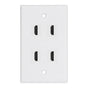 4 HD Multimedia Interface Wall Plate US Standard ABS Outlet Panel for AV Receiver Home Theater System
