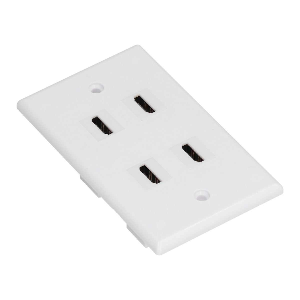 4 HD Multimedia Interface Wall Plate US Standard ABS Outlet Panel for AV Receiver Home Theater System